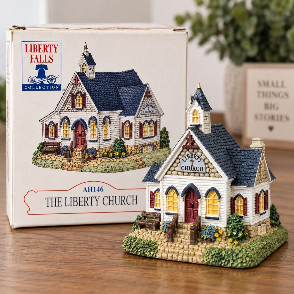 Liberty Falls The Liberty Church AH146 Miniature Village Building Original Box
